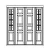 4-Panel double doors with 8-Lite over single panel sidelites
Panel- Raised
Glazing- TDL 4-Panel double doors with 8-Lite over single panel sidelites
Panel- Raised
Glazing- TDL