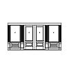 Single lite with shelf over single panel double doors with single lite over panel sidelites
Panel- Raised
Glazing- IG Single lite with shelf over single panel double doors with single lite over panel sidelites
Panel- Raised
Glazing- IG