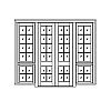 12-Lite double doors with 8-Lite over 4-lite awning sidelites
Panel- None
Glazing- SDL 12-Lite double doors with 8-Lite over 4-lite awning sidelites
Panel- None
Glazing- SDL