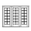 12-Panel with 12-Lite double doors with 12-Panel sidelite
Panel- Raised
Glazing- TDL