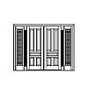 5-Panel double doors with decorative full view sidelites
Panel- Raised
Glazing- IG decorative