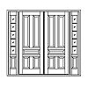 5-Panel double doors with 5-Lite over single panel sidelites
Panel- Raised
Glazing- SDL 5-Panel double doors with 5-Lite over single panel sidelites
Panel- Raised
Glazing- SDL