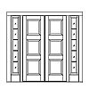 3-Panel double doors with 5-Lite sidelites
Panel- Raised
Glazing- SDL