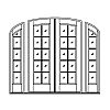 10-Lite segment top doors with 5-Lite eliptical top sidelites
Panel- None
Glazing- SDL 10-Lite segment top doors with 5-Lite eliptical top sidelites
Panel- None
Glazing- SDL