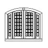 21-Light segment top double doors with 6-Lite segment top sidelites
Panel- None
Glazing- TDL 21-Light segment top double doors with 6-Lite segment top sidelites
Panel- None
Glazing- TDL