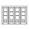 3-Lite over single panel double doors with 3-Lite over single panel sidelites
Panel- Raised
Glazing- SDL