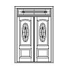 Single lite over single panel double doors with single lite transom
Panel- Raised
Glazing- IG decorative