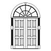 6-Panel double doors with 12-Lite half-round transom
Panel- Raised
Glazing- SDL 6-Panel double doors with 12-Lite half-round transom
Panel- Raised
Glazing- SDL
