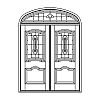 Single lite over single panel double doors with single lite eliptical transom
Panel- Raised
Glazing- IG decorative Single lite over single panel double doors with single lite eliptical transom
Panel- Raised
Glazing- IG decorative