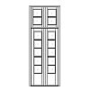 5-Lite double doors with 4-Lite 2-part transom
Panel- None
Glazing- SDL 5-Lite double doors with 4-Lite 2-part transom
Panel- None
Glazing- SDL