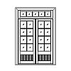 8-Lite over single planked panel double doors with 5-Lite transom
Panel- V-groove
Glazing- TDL 8-Lite over single planked panel double doors with 5-Lite transom
Panel- V-groove
Glazing- TDL