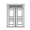 3-Panel double doors with 