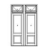 Single lite over single panel double doors with 2-Lite hopper transom
Panel- Raised
Glazing- IG Single lite over single panel double doors with 2-Lite hopper transom
Panel- Raised
Glazing- IG