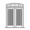 Single planked panel double doors with 4-Lite segment top transom
Panel- V-groove
Glazing- SDL Single planked panel double doors with 4-Lite segment top transom
Panel- V-groove
Glazing- SDL