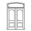 Single lite over single panel double doors with single lite segment top transom
Panel- Raised
Glazing- IG Single lite over single panel double doors with single lite segment top transom
Panel- Raised
Glazing- IG