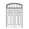 9-lite over 2-panel double doors with 6-lite segment top transom
Panel- Raised
Glazing- IG 9-lite over 2-panel double doors with 6-lite segment top transom
Panel- Raised
Glazing- IG
