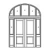 Single lite over single panel double doors with single lite over single panel sidelites and 5-Lite eliptical transom
Panel- Raised
Glazing- IG Single lite over single panel double doors with single lite over single panel sidelites and 5-Lite eliptical transom
Panel- Raised
Glazing- IG