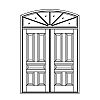 5-Panel double door with 6-Lite 5-Panel double door with 6-Lite