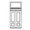 single lite over single panel double doors with single lite over single panel top transom
Panel- raised
Glazing- IG single lite over single panel double doors with single lite over single panel top transom
Panel- raised
Glazing- IG