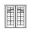 12-Lite french doors
Panel- None
Glazing- SDL