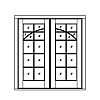 12-Lite french doors
Panel- None
Glazing- SDL