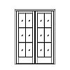 6-Lite french doors
Panel- None
Glazing- SDL