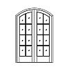 8-Lite segment top french doors
Panel- None
Glazing- TDL