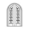 11-Lite half round french doors
Panel- None
Glazing- TDL