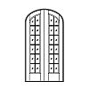 12-Lite eliptical top french doors
Panel- None
Glazing- SDL
