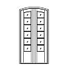 6-Lite segment top french doors
Panel- None
Glazing- SDL