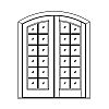 12-Lite segment top french doors
Panel- None
Glazing- TDL