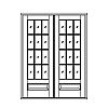 12-Lite over single panel french doors
Panel- Raised
Glazing- TDL