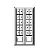 10-Lite over single panel french doors
Panel- Raised
Glazing- SDL