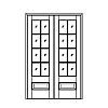 8-Lite over single panel french doors
Panel- Raised
Glazing- TDL