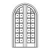 14-Lite half-round french doors
Panel- None
Glazing- SDL