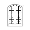 8-Lite segment top french doors
Panel- None
Glazing- TDL