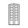 6-Lite segment top french doors
Panel- None
Glazing- SDL