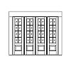 8-Lite over single panel french doors with 8-Lite over single panel sidelites
Panel- Raised
Glazing- SDL