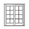 8-Lite lift-and-slide double door
Panel- None
Glazing- SDL