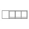 Full view lift-and-slide triple pocket door
Panel- None
Glazing- IG
