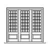 35-Lite over single panel fold-and-slide triple door
Panel- Raised
Glazing- SDL
