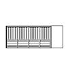 2-Panel lift-and-slide quadruple pocket door
Panel- Flat
Glazing- None