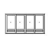 Single lite over single panel lift-and-slide double door with single lite over single panel sidelites
Panel- Raised
Glazing- IG