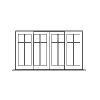  4 lite, 4-door lift-and-slide door
Panel- None
Glazing- IG