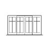  4 lite, 4-door lift-and-slide door
Panel- None
Glazing- IG