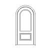 1- lite over 1-panel door half round top
Panel- Raised
Glazing- IG 1- lite over 1-panel door half round top
Panel- Raised
Glazing- IG