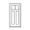 2- lite over 2-panel door with shelf
Panel- flat
Glazing- IG