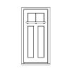 2- lite over 2-panel door with shelf
Panel- flat
Glazing- IG