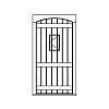 4-Panel plank segment top door with speakeasy
Panel- V-groove
Glazing- None 4-Panel plank segment top door with speakeasy
Panel- V-groove
Glazing- None