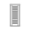 3-Panel plank door
Panel- V-groove
Glazing- None